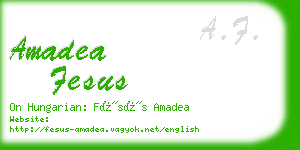 amadea fesus business card